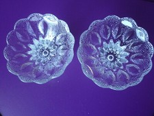 2er Set Kerzenständer aus Glas  / Schalen für verschiedene Kerzenformen .