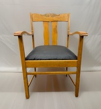 Armlehnstuhl Art Deco Büro Schreibtisch Vintage Buche Federkern