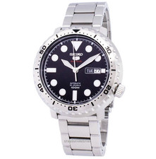 Seiko 5 Sportflaschenverschluss Herrenuhr Automatisch SRPC61K1 schwarz