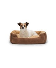 B-Ware: lionto Hundebett Hundekissen Hundekörbchen Wendekissen M beige/braun