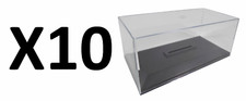 Satz von 10 Acryl-Vitrinen + Sockel für Modellautos 1:43 Aufbewahrung PKW