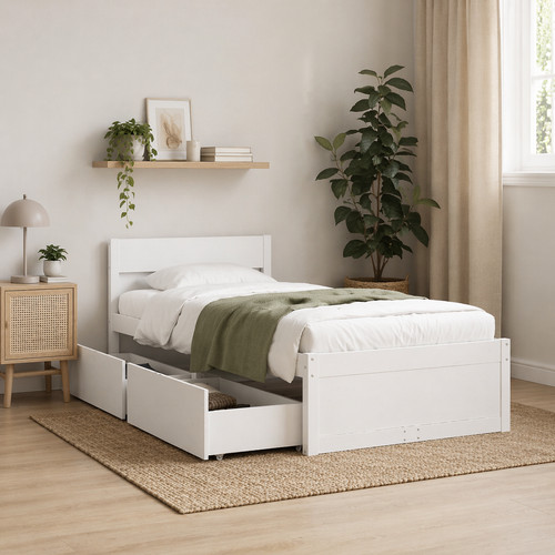 Massivholzbett 90x200 - , cm