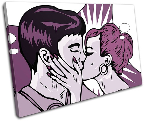 Couple kissing pop art retro - pop,