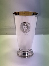 E10# Art Deco Münz Becher
