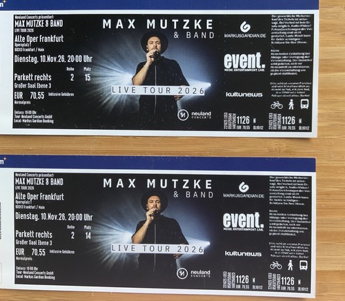 Tickets max mutzke - 2,