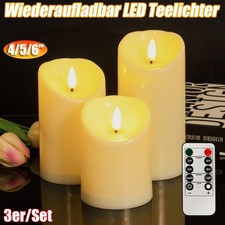 3x LED Kerze Kerzen mit Timer