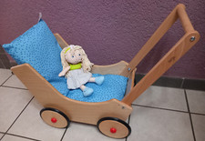 HABA Puppenwagen Natur - ab 12 Monate - mit Bettzeug ohne Puppe - neuwertig