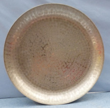 25382. Große Schale Dekoschale silberfarben mit Muster   44 cm  Feng Shui