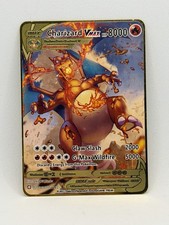 Pokemon Karte Glurak VMax Metallkarte Geschenk Kind Kindergeschenk Geburtstag