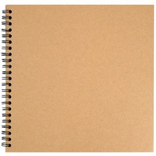 80 Seiten Scrapbook Album Fotoalbum Kraftpapier - Fotobuch zum Einkleben Braun