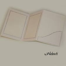 5 Stück Verkaufsmappen Silberrand Leporello Portraitmappe  Bildformat 13 x 18 cm