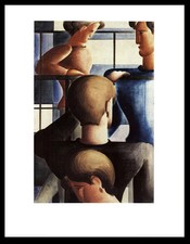 Schlemmer, Oskar - Gruppe am Geländer - Kunstdruck