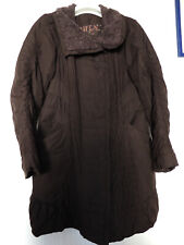 wie NEU!!! Luxus BIBA Stepp Mantel Gr. L / 42 braun mit Wollkragen