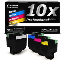 10x PRO Patrone f�r Lexmark X-546-DTN X-544-DTN X-548-DTE X-543-DN C-540-N