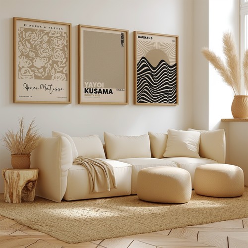 3er set kunst poster - set,