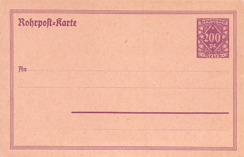 408554 rohrpost ganzsache - dr,