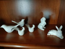 Porzellan Figuren Konvolut in Weiß ohne Herstellermarke