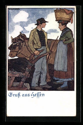 Künstler otto ubbelohde - künstler-ak,