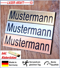 Klingelschild Briefkastenschild Türschild Namensschild m. Gravur selbstklebend