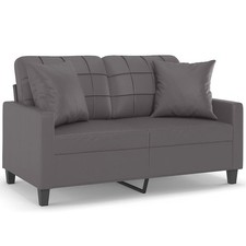 2/3-Sitzer-Sofa mit Zierkissen Kunstleder Couch Loungesofa Schlafsofa Sitzgruppe