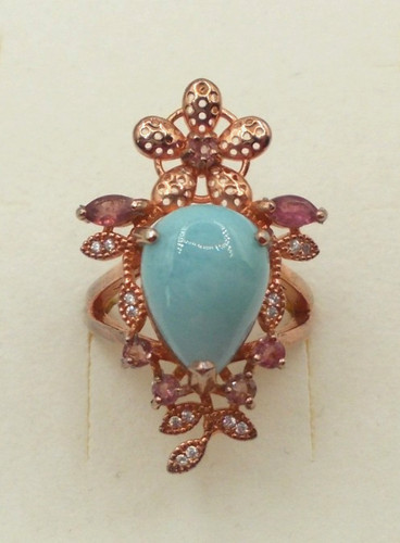 Larimar granat ring - larimar,,