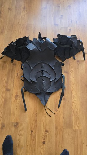 Lederrüstung schwarz larp - lederrüstung,