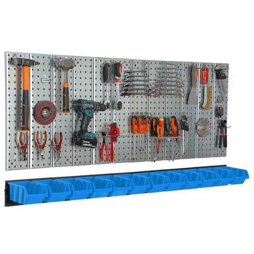 Werkzeugwand 156x72cm metall - 156x72cm,