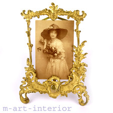 Antik Messing-Bronze Rahmen, Vergoldet, 19th Gilt Ormolu Frame, France 19. Jhd.