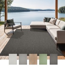 Outdoor Teppich Flachgewebt Terasse Küche Balkon Uni Viele Farben