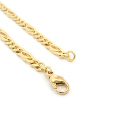 Armkette, Goldarmkette massiv mit Figaromuster, Gelbgold 585 14 KT