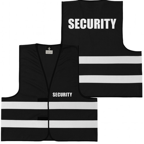 Security warnweste schwarz - warnweste,