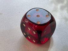 DDR Würfel Rot Kunstharz Catalin Bakelit Faturan 44 Gramm Brettspiel