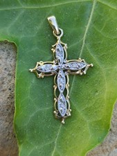 10k massiver Gelb & Weißgold