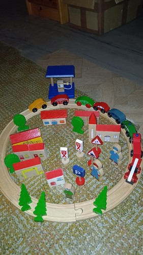Holzeisenbahn spielset autos - spielset,,