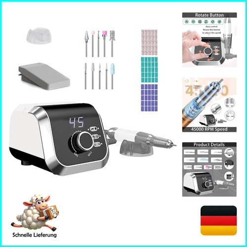Nagelfräser set 45000 rpm - nagelfräser,
