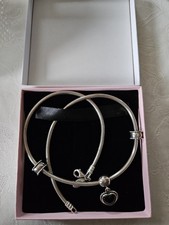 Original Pandora Moments Schlangenkette 45 cm, Mi Amor Onyx Herz 791046ON, Clips