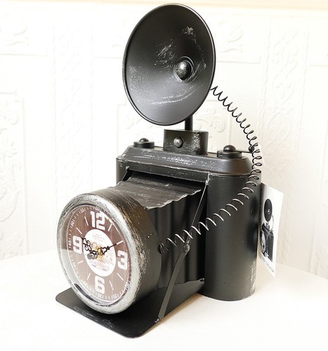 Retro blech tischuhr uhr - blech,