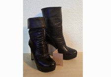 miu miu Lederstiefel Highheels