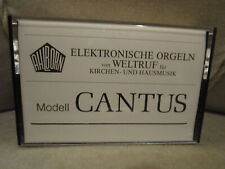 AHLBORN ORGEL CANTUS DEMO Cassette (NM)