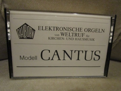 Ahlborn orgel cantus demo - orgel,