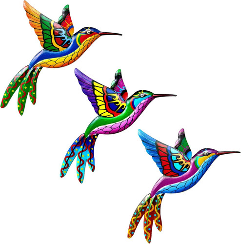 Metall kolibri wanddekoration - metall,