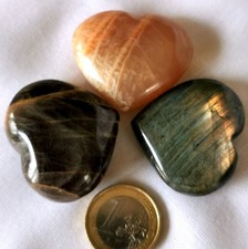 3 Herzen - Mondstein +