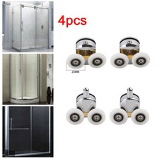 4Stk. Duschtür Rolle Glastürrolle Duschkabine Tür-Rollen Rollenführung Doppelrad