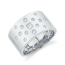 Diamant Breit Zigarre Ring