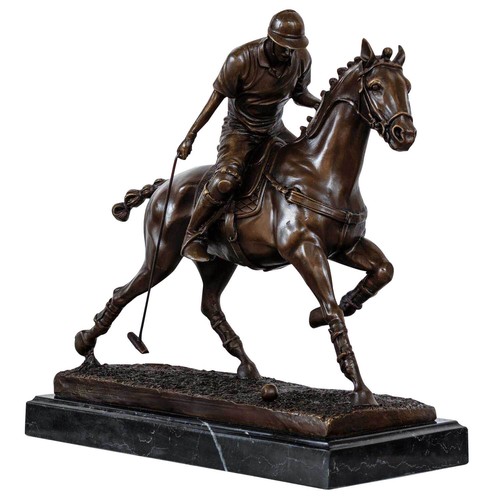 Bronzeskulptur polo spieler - bronzeskulptur, im