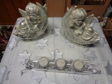 wunderschöne Kerzenleuchter "Engel im Halbmond", 25x25 cm