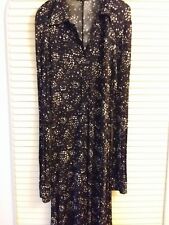 Kleid von Maliparmi, Größe 40 (ital. 46), schwarz braun beige gemustert