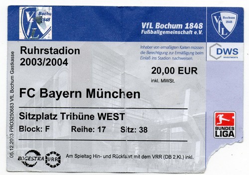 Ticket vfl bochum bayern - vfl,