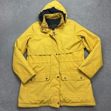 Barbour Jacke Damen Medium Gelb Stratus Jagd Country Canvas Kapuze Lady