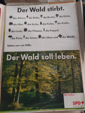 Plakat SPD "Der Wald stirbt" 1984 DIN A1  Original TOP!